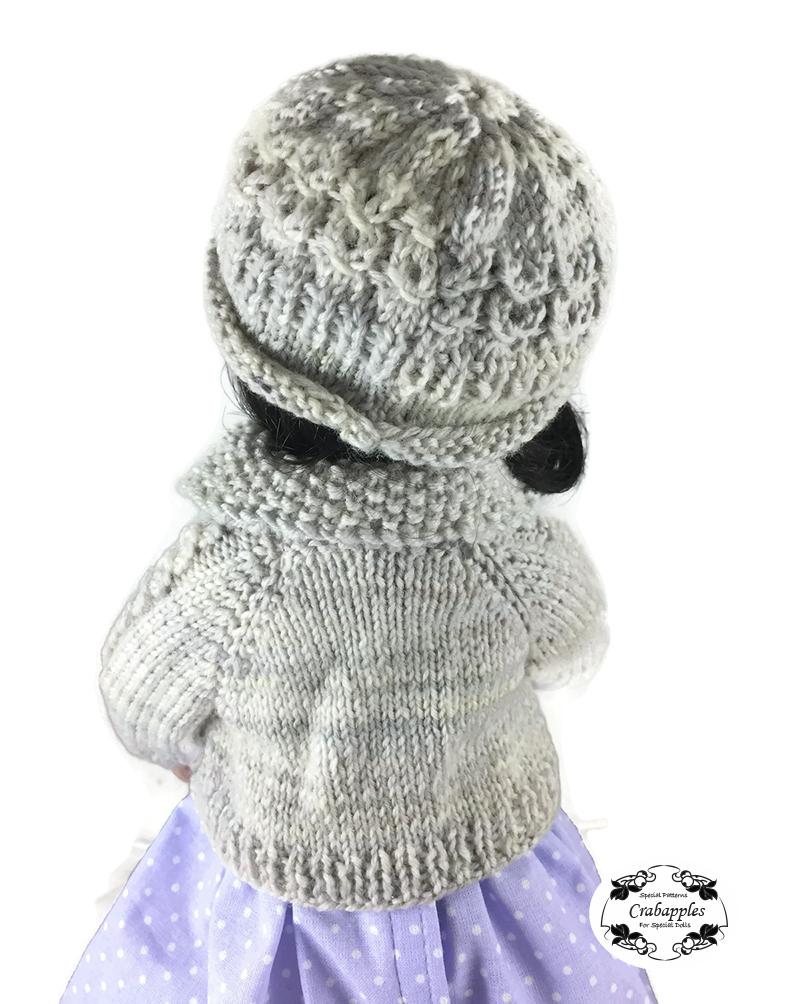 Crabapples Little Darling Eyelet Cable Hat Knitting Pattern for Little Darling Dolls Pixie Faire