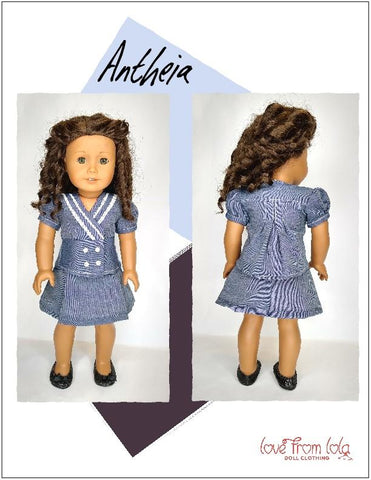 Love From Lola 18 Inch Modern Antheia 18" Doll Clothes Pattern Pixie Faire