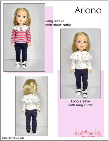 Love From Lola WellieWishers Ariana 14.5" Doll Clothes Pattern Pixie Faire