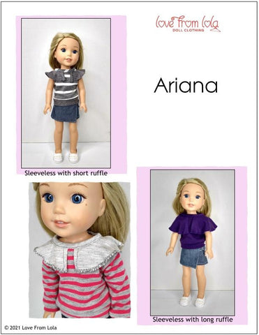 Love From Lola WellieWishers Ariana 14.5" Doll Clothes Pattern Pixie Faire