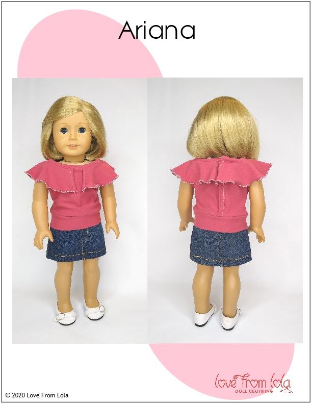 Love From Lola 18 Inch Modern Ariana 18" Doll Clothes Pattern Pixie Faire