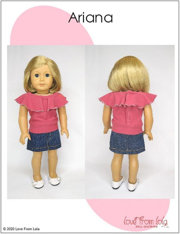 Love From Lola 18 Inch Modern Ariana 18" Doll Clothes Pattern Pixie Faire
