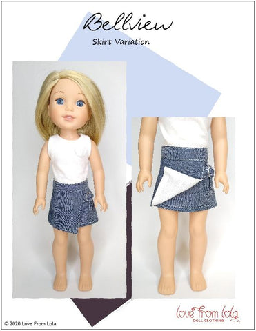 Love From Lola WellieWishers Bellview Dress and Romper 14.5" Doll Clothes Pattern Pixie Faire