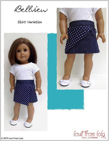 Love From Lola 18 Inch Modern Bellview Dress and Romper 18" Doll Clothes Pattern Pixie Faire