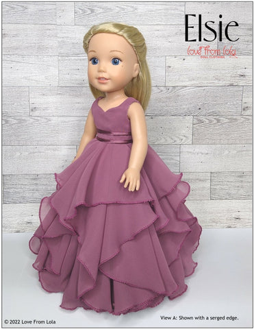 Love From Lola WellieWishers Elsie 14.5" Doll Clothes Pattern Pixie Faire