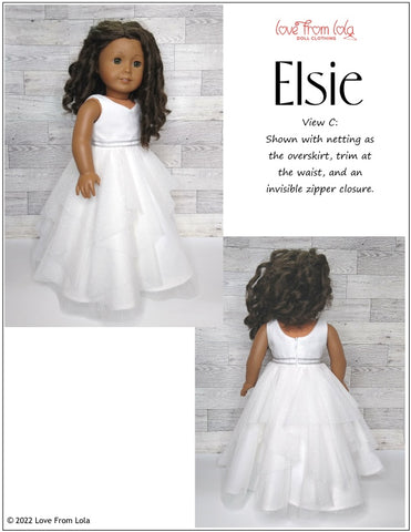 Love From Lola 18 Inch Modern Elsie 18" Doll Clothes Pattern Pixie Faire