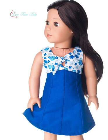 Love From Lola 18 Inch Modern Knot Your Dress 18" Doll Clothes Pattern Pixie Faire