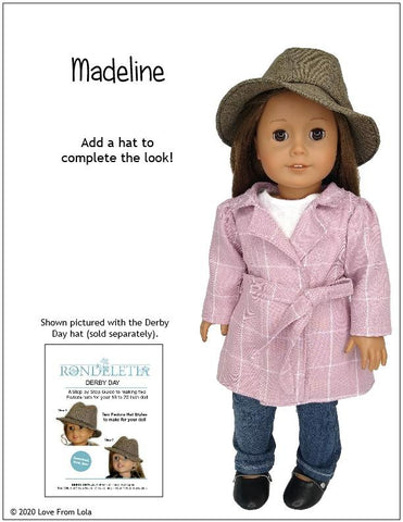 Love From Lola 18 Inch Modern Madeline 18" Doll Clothes Pattern Pixie Faire
