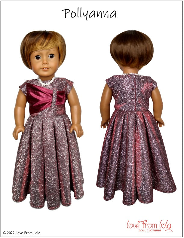 Love From Lola 18 Inch Modern Pollyanna 18" Doll Clothes Pattern Pixie Faire