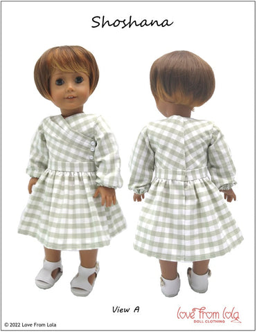 Love From Lola 18 Inch Modern Shoshana 18" Doll Clothes Pattern Pixie Faire