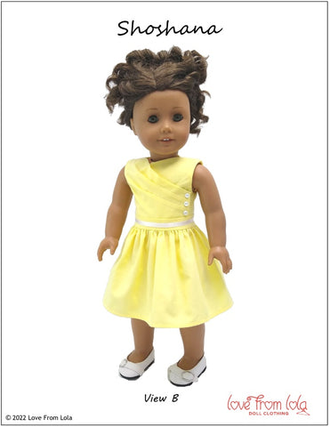 Love From Lola 18 Inch Modern Shoshana 18" Doll Clothes Pattern Pixie Faire