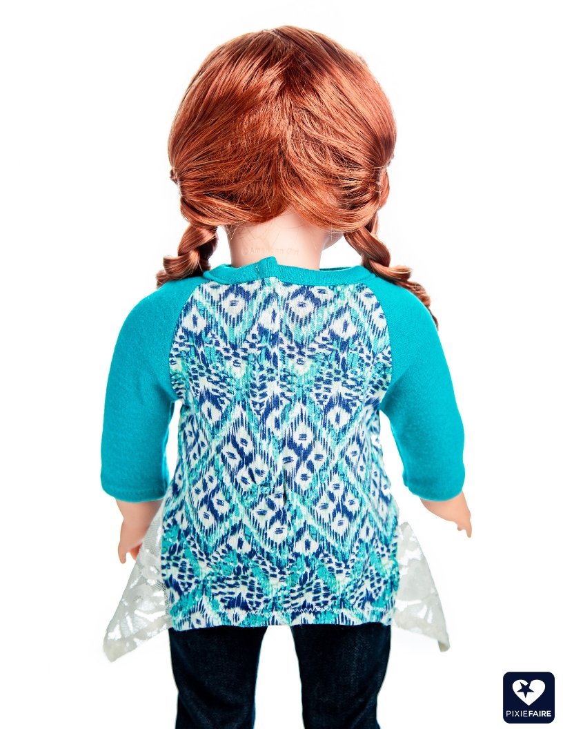 Love From Lola 18 Inch Modern The Violet Top 18" Doll Clothes Pattern Pixie Faire