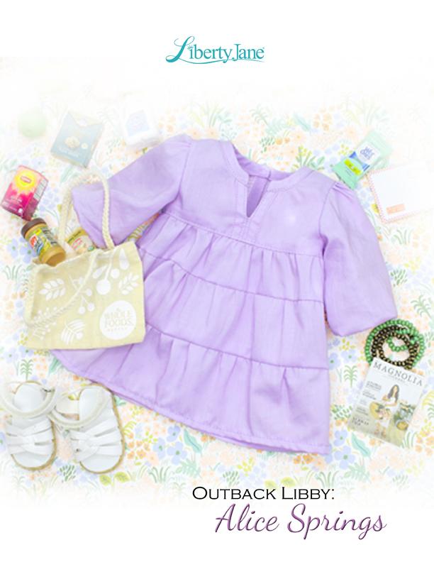 Liberty Jane 18 Inch Modern Alice Springs Dress 18” Doll Clothes Pattern Pixie Faire