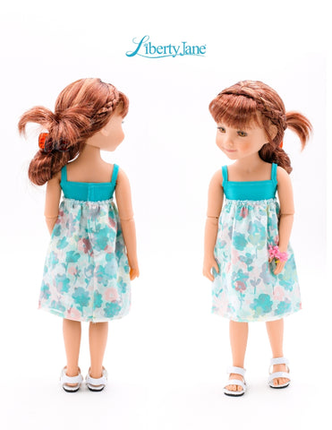 Liberty Jane Ruby Red Fashion Friends California Cami Top & Dress Pattern For 15" Ruby Red Fashion Friends Dolls Pixie Faire