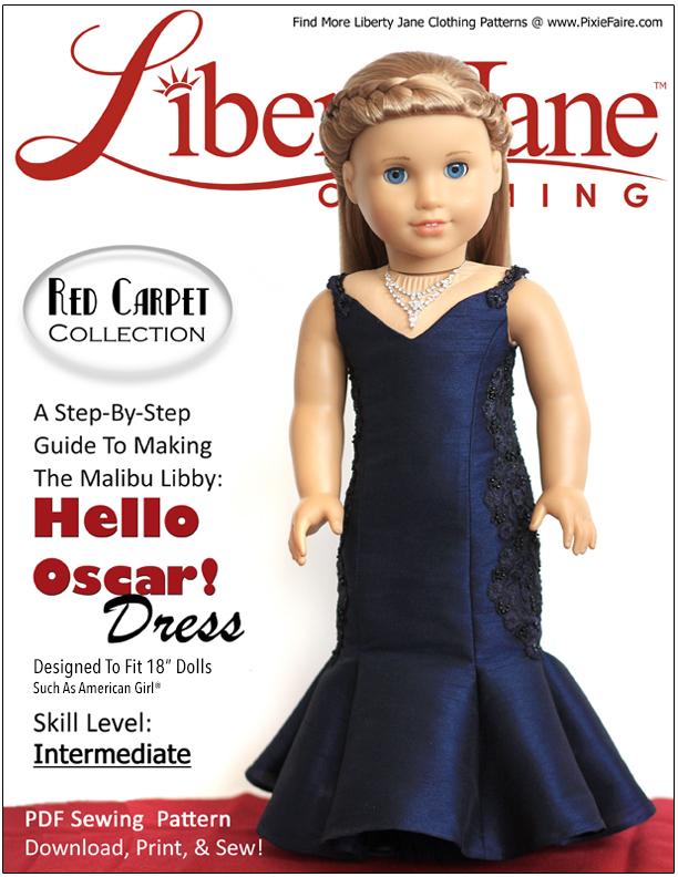 Liberty Jane 18 Inch Modern Hello Oscar Dress 18" Doll Clothes Pattern Pixie Faire