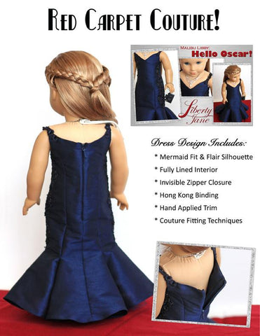 Liberty Jane 18 Inch Modern Hello Oscar Dress 18" Doll Clothes Pattern Pixie Faire
