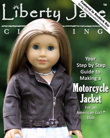 Liberty Jane 18 Inch Modern Motorcycle Jacket 18" Doll Clothes Pattern Pixie Faire