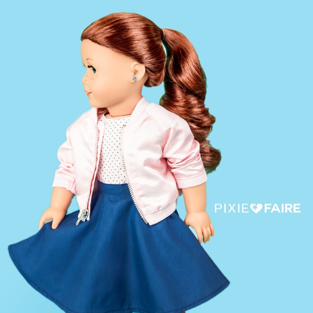Liberty Jane 18 Inch Modern Avila Aviator Jacket 18" Doll Clothes Pattern Pixie Faire