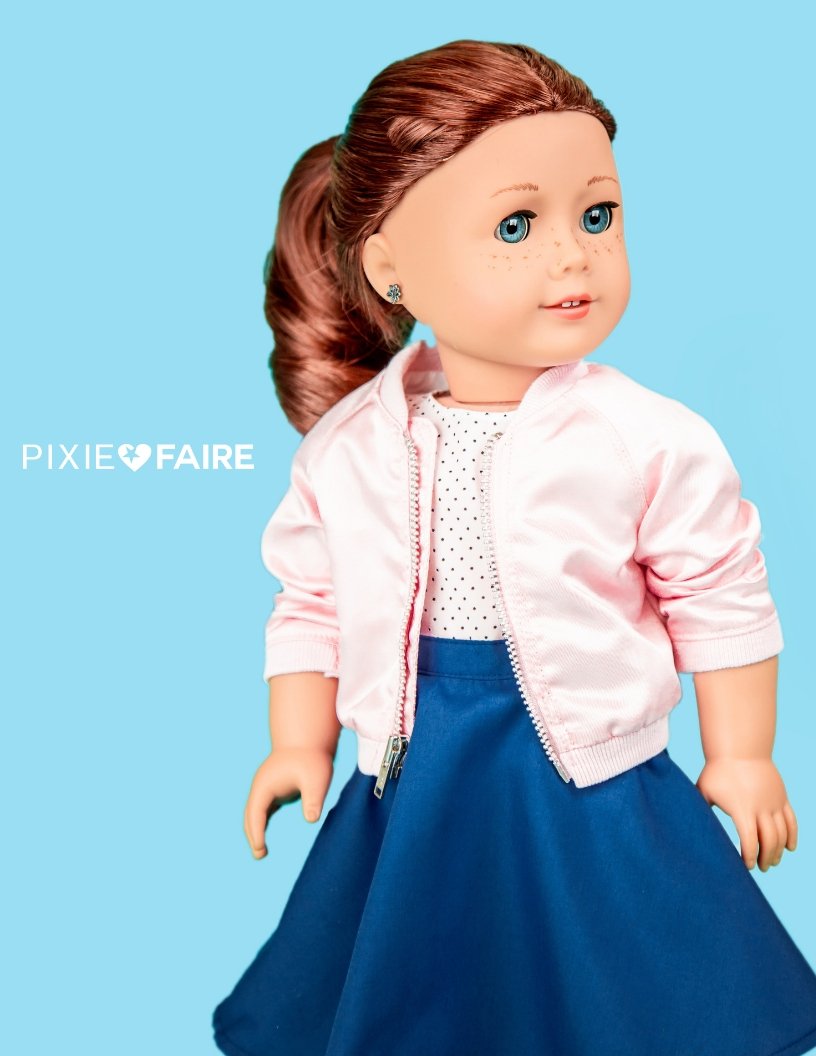 Forever 18 Inches 18 Inch Modern NOT! for Knits Circle Skirt 18" Doll Clothes Pixie Faire