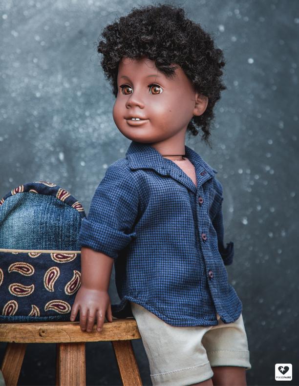 Liberty Jane 18 Inch Modern Button Up Shirt Bundle for Girls and Boys 18" Doll Clothes Pattern Pixie Faire