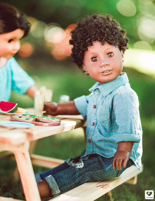 Liberty Jane 18 Inch Modern Button Up Shirt Bundle for Girls and Boys 18" Doll Clothes Pattern Pixie Faire