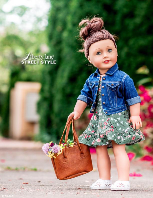 Liberty Jane 18 Inch Modern Denim Jacket 18" Doll Clothes Pattern Pixie Faire