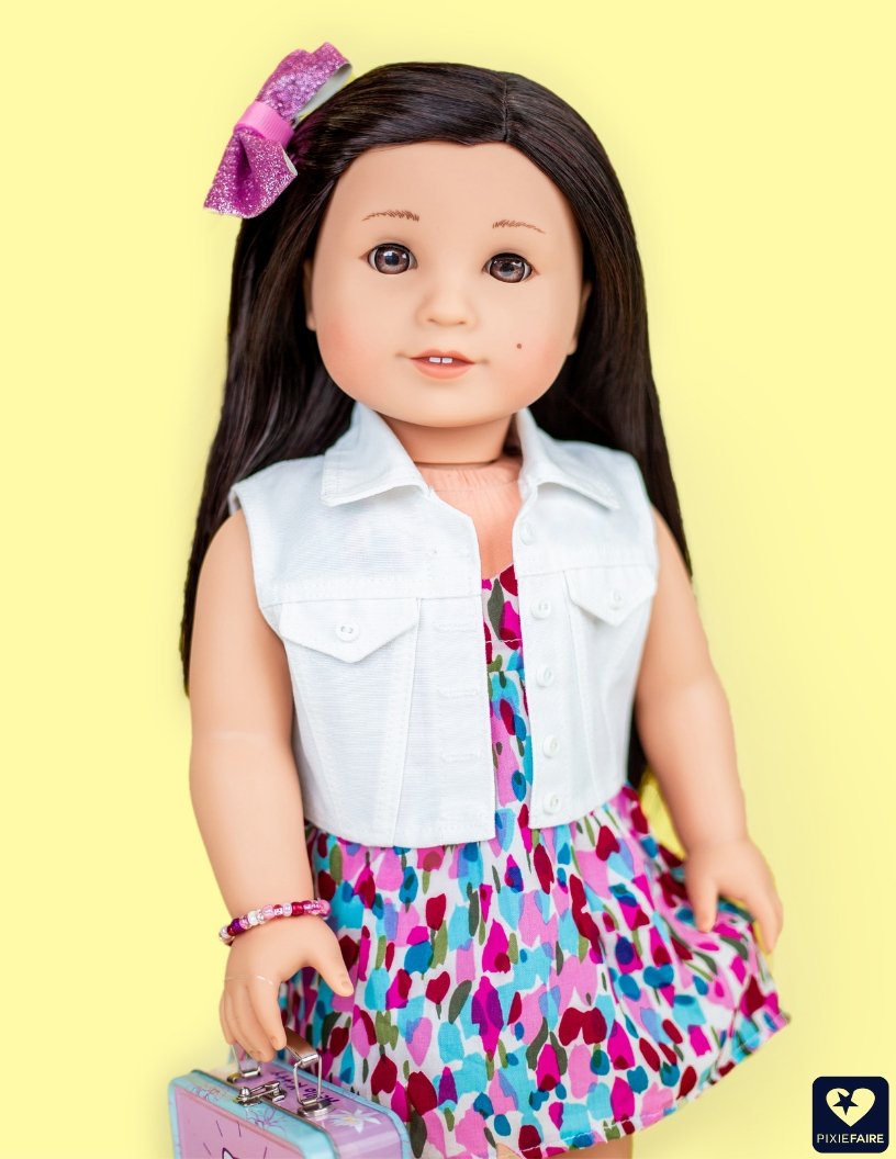 Liberty Jane 18 Inch Modern Denim Jacket 18" Doll Clothes Pattern Pixie Faire