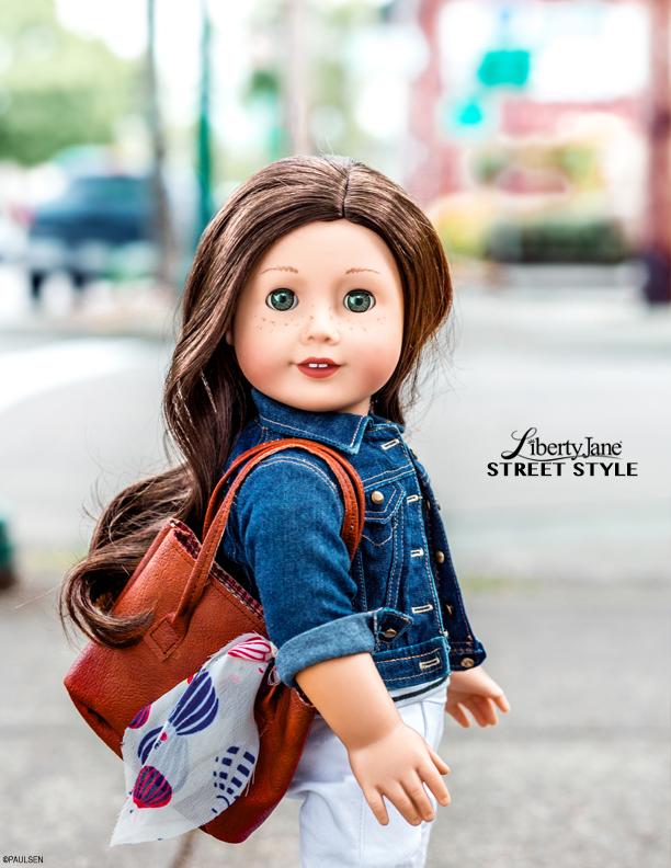 Liberty Jane 18 Inch Modern Denim Jacket 18" Doll Clothes Pattern Pixie Faire