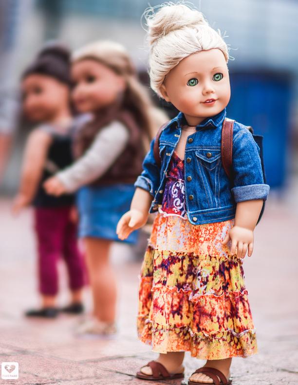 Liberty Jane 18 Inch Modern Maxi Dress 18" Doll Clothes Pattern Pixie Faire