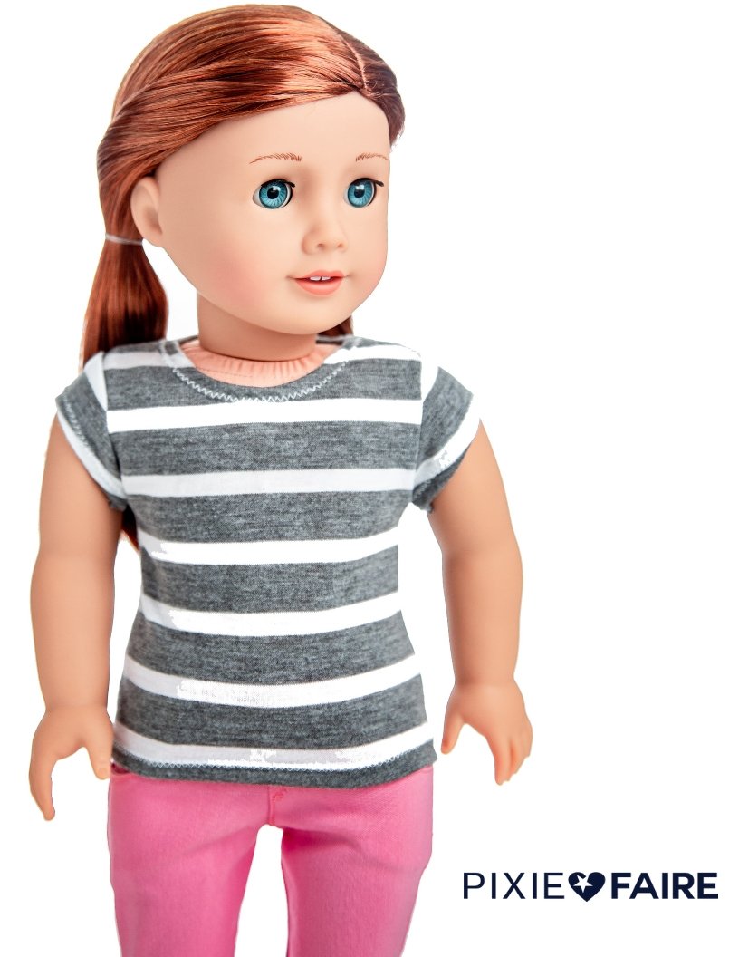 Liberty Jane 18 Inch Modern FREE T-Shirt 18" Doll Clothes Pattern Pixie Faire