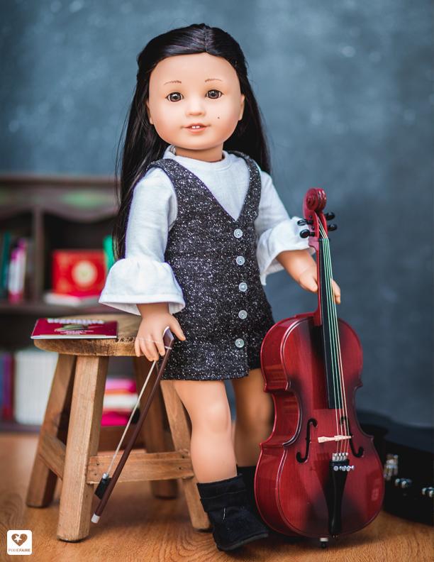 American girl sale doll cello