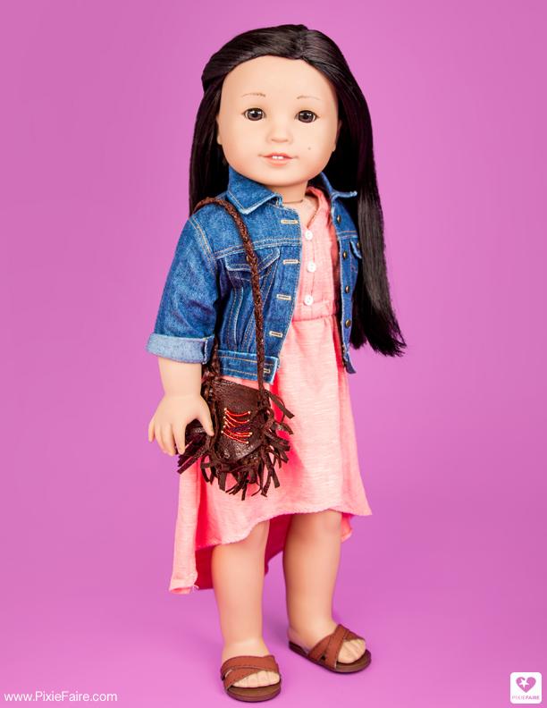 Liberty Jane 18 Inch Modern Killara Fringe Bag 18" Doll Accessory Pattern Pixie Faire