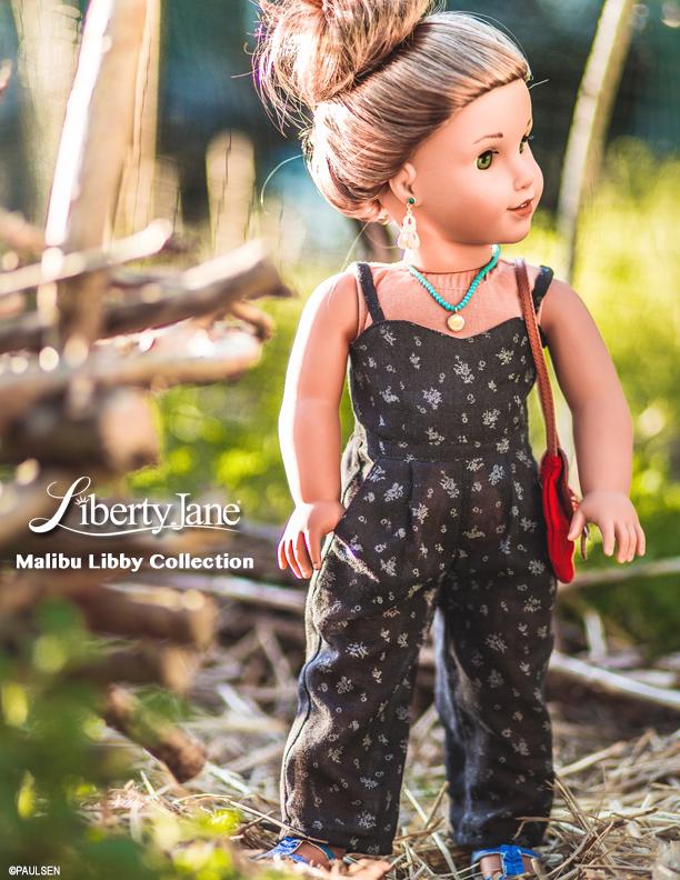 Liberty Jane 18 Inch Modern Culotte Jumpsuit 18" Doll Clothes Pattern Pixie Faire
