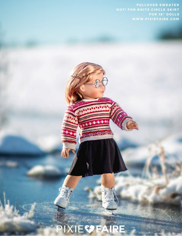 Liberty Jane 18 Inch Modern Pullover Sweater 18" Doll Clothes Pattern Pixie Faire