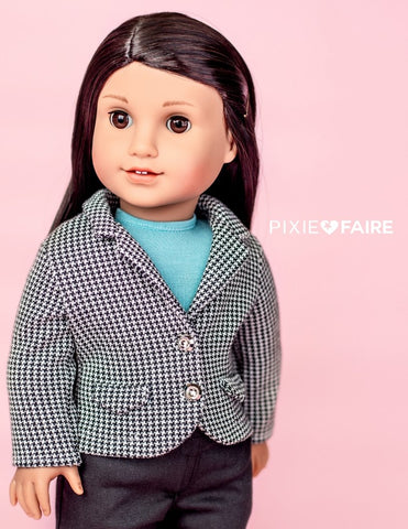 Liberty Jane 18 Inch Modern Schoolboy Blazer 18" Doll Clothes Pattern Pixie Faire