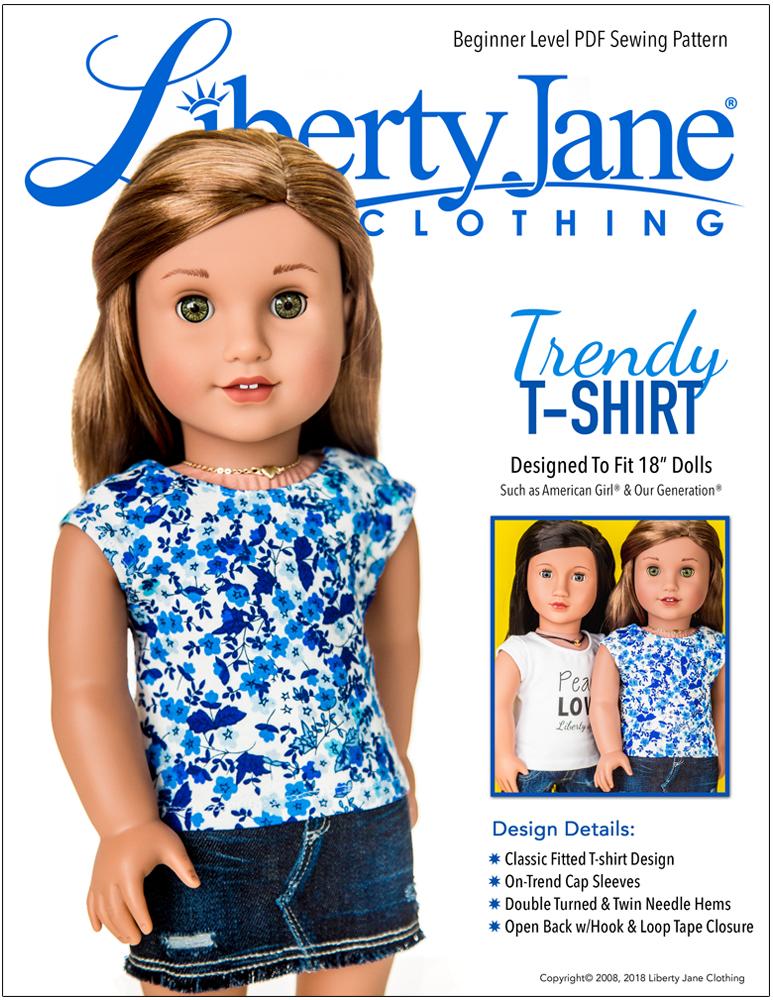 FREE T-Shirt 18 inch Doll Clothes Pattern PDF Instant Download free-t-shirt-18-inch-doll-clothes-pattern-pdf-instant-download