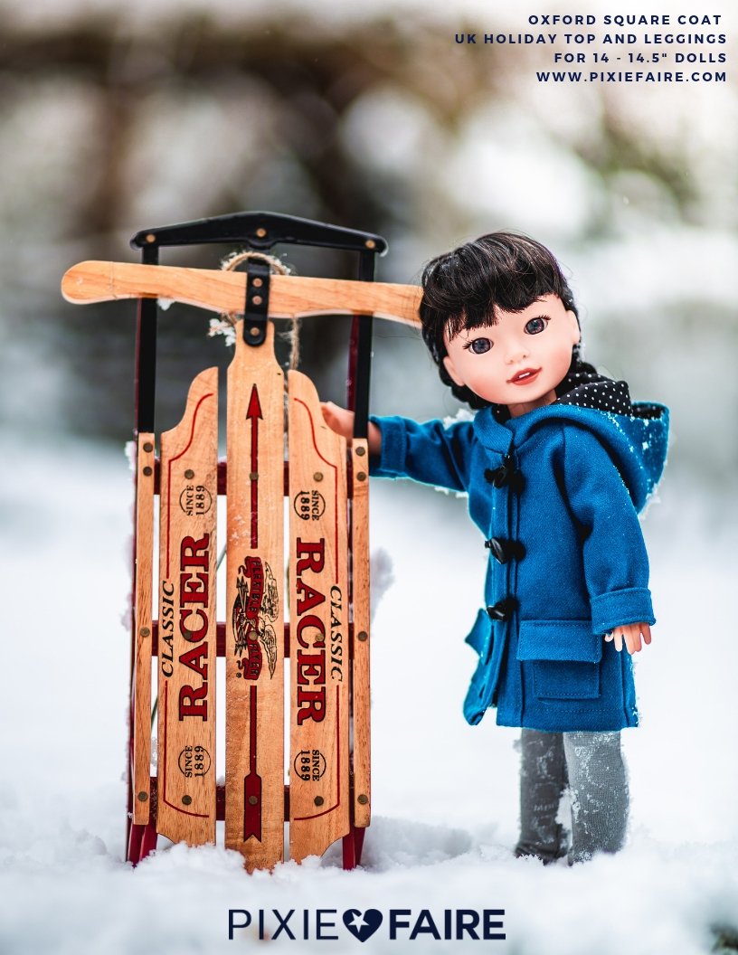 Liberty Jane Oxford Square Coat Doll Clothes Pattern For 14