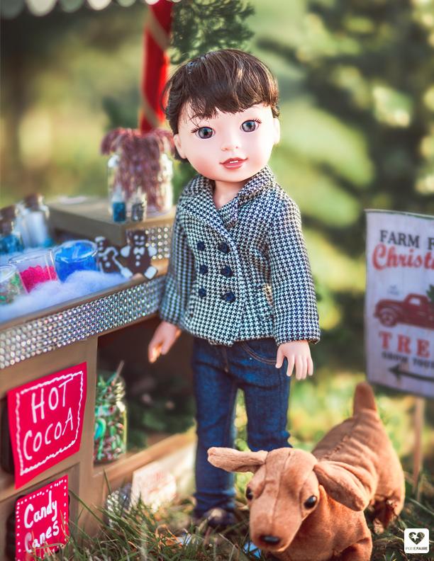 Liberty Jane WellieWishers Piccadilly Peacoat 14.5 Inch Doll Clothes Pattern Pixie Faire