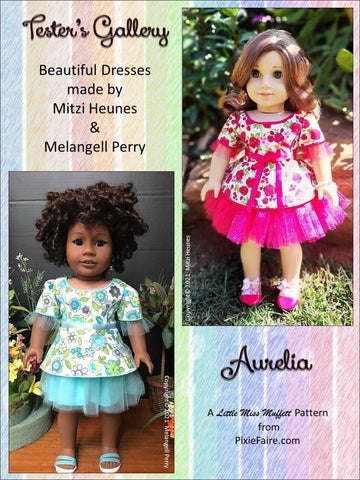 Little Miss Muffett 18 Inch Modern Aurelia 18" Doll Clothes Pattern Pixie Faire