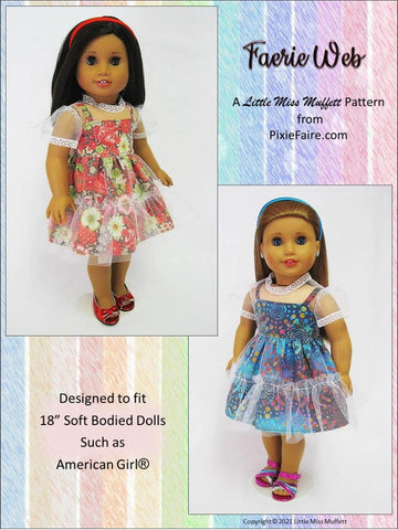 Little Miss Muffett 18 Inch Modern Faerie Web 18" Doll Clothes Pattern Pixie Faire