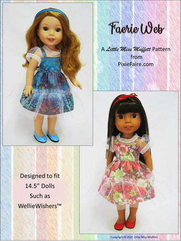 Little Miss Muffett WellieWishers Faerie Web 14.5" Doll Clothes Pattern Pixie Faire