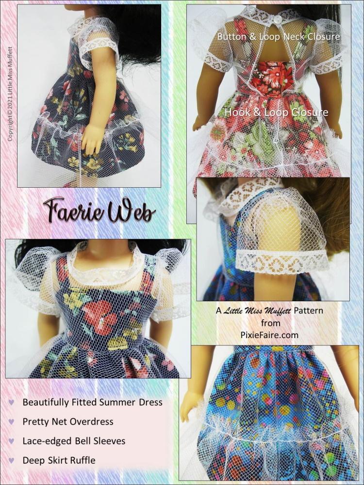 Little Miss Muffett WellieWishers Faerie Web 14.5" Doll Clothes Pattern Pixie Faire