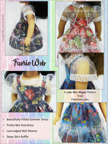 Little Miss Muffett WellieWishers Faerie Web 14.5" Doll Clothes Pattern Pixie Faire