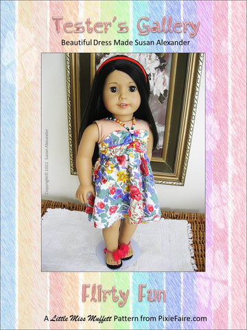Little Miss Muffett 18 Inch Modern Flirty Fun 18" Doll Clothes Pattern Pixie Faire