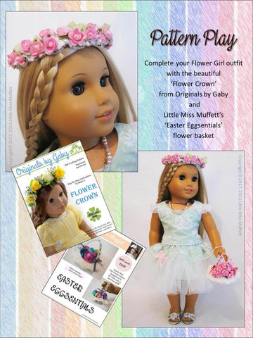 Little Miss Muffett 18 Inch Modern Flower Girl 18" Doll Clothes Pattern Pixie Faire