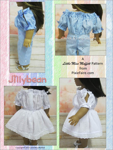 Little Miss Muffett 18 Inch Modern Jillybean 18" Doll Clothes Pattern Pixie Faire