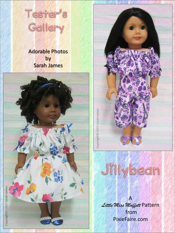 Little Miss Muffett 18 Inch Modern Jillybean 18" Doll Clothes Pattern Pixie Faire