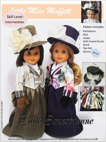 Little Miss Muffett 18 Inch Historical Little Equestrienne 18" Doll Clothes Pattern Pixie Faire