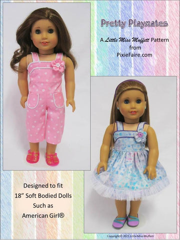 Little Miss Muffett 18 Inch Modern Pretty Playmates 18" Doll Clothes Pattern Pixie Faire