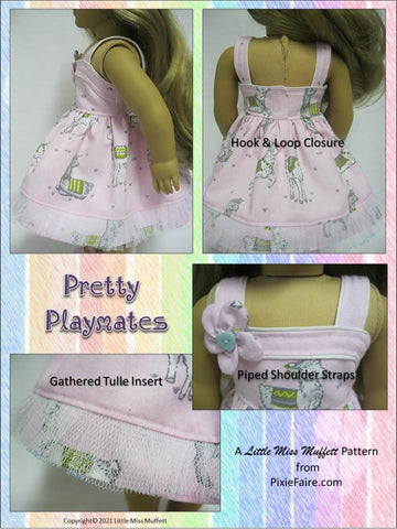 Little Miss Muffett 18 Inch Modern Pretty Playmates 18" Doll Clothes Pattern Pixie Faire